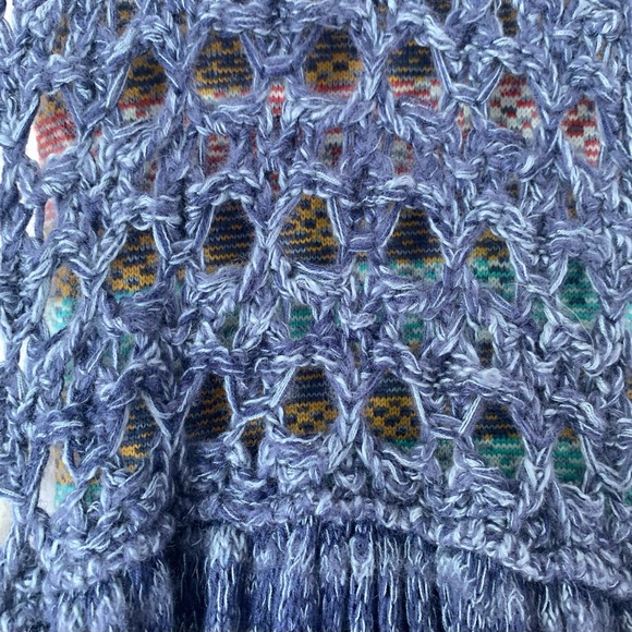 Free People Rare Hearts Stripe Knit Tunic Sz M - Picture 6 of 16